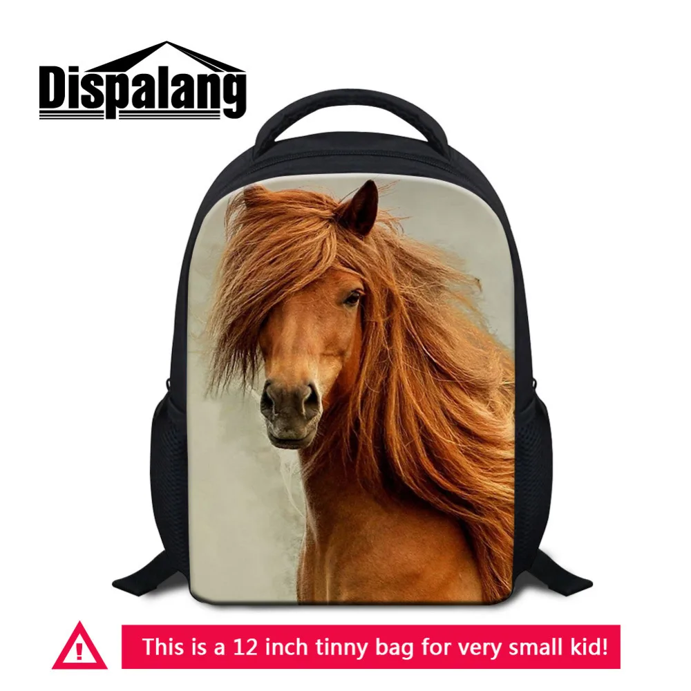 Dispalang Horse Print Mini Backpack For Girls 12 Inch Small