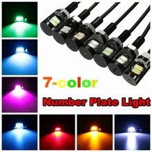 Универсальный 12V 2LED SMD мотоциклов автомобиля номерной знак на шурупе-болте светильник лампа заднего фонаря