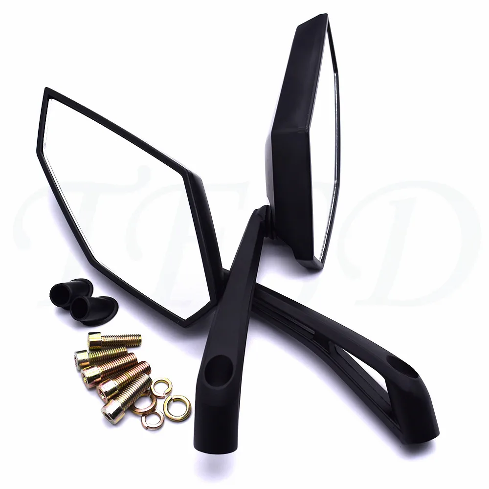 

New universal 8 mm 10 mm black motorcycle rearview mirror motorbike side mirror for Kawasaki ZZR600 ZX6R ZX636R ZX6RR ZX9R Z1000