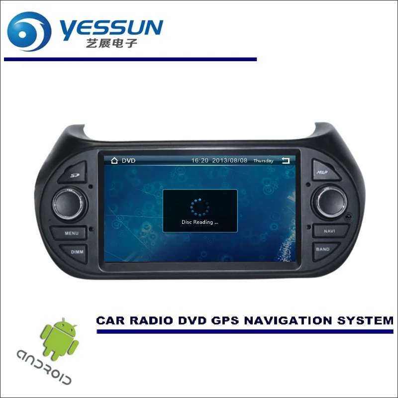 Excellent YESSUN For Fiat Fiorino / Qubo 2008~2017 Wince / Android Car Multimedia Navigation GPS Navi Radio Stereo No CD DVD Player 4