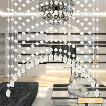 

20 strip / set Crystal glass bead curtain diamond partition porch door curtain Curved crystal bead Decorative curtain E421