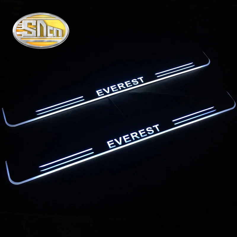 

SNCN 4PCS Acrylic Moving LED Welcome Pedal Car Scuff Plate Pedal Door Sill Pathway Light For Ford Everest 2015 2016 2017 2018