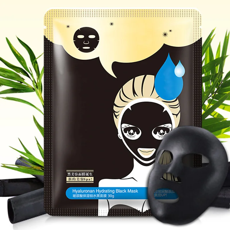 Hyaluronic Acid Black Mask Wrapped Moisturizing Oil Control Acne
