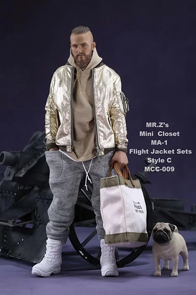 Модный комплект одежды, 1/6 г., MR. Z's Mini Closet MA-1, комплект летной куртки с холщовой сумкой-ведерком, 3 вида стилей для фигуры 12 дюймов - Цвет: MCC009