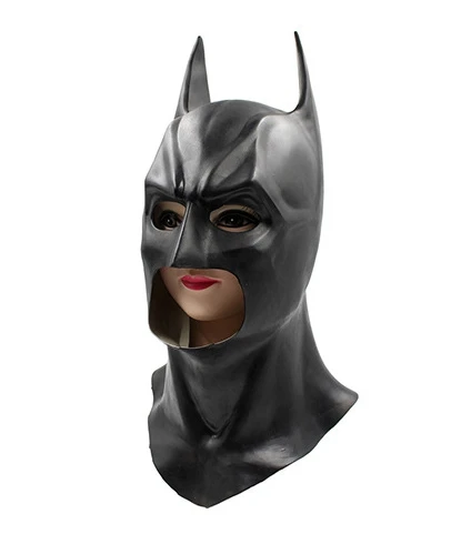 

Latex Mask Child Birthday Toys Gift Old Treatment Black Cosplay mask props Halloween Make up shield toy batman mask head covers