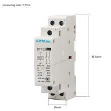 Американская классификация проводов 2р контактор переменного тока 20A бытовой 35 мм din rail CT1-25 110V 24V 220V 230V 2NO 2NC 1NO1NC 50/60Hz