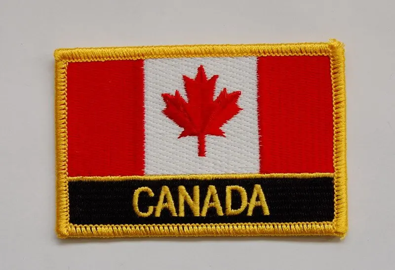 Buy Custom Canada flag embroidery patch,Maple leaves clothing patch from
