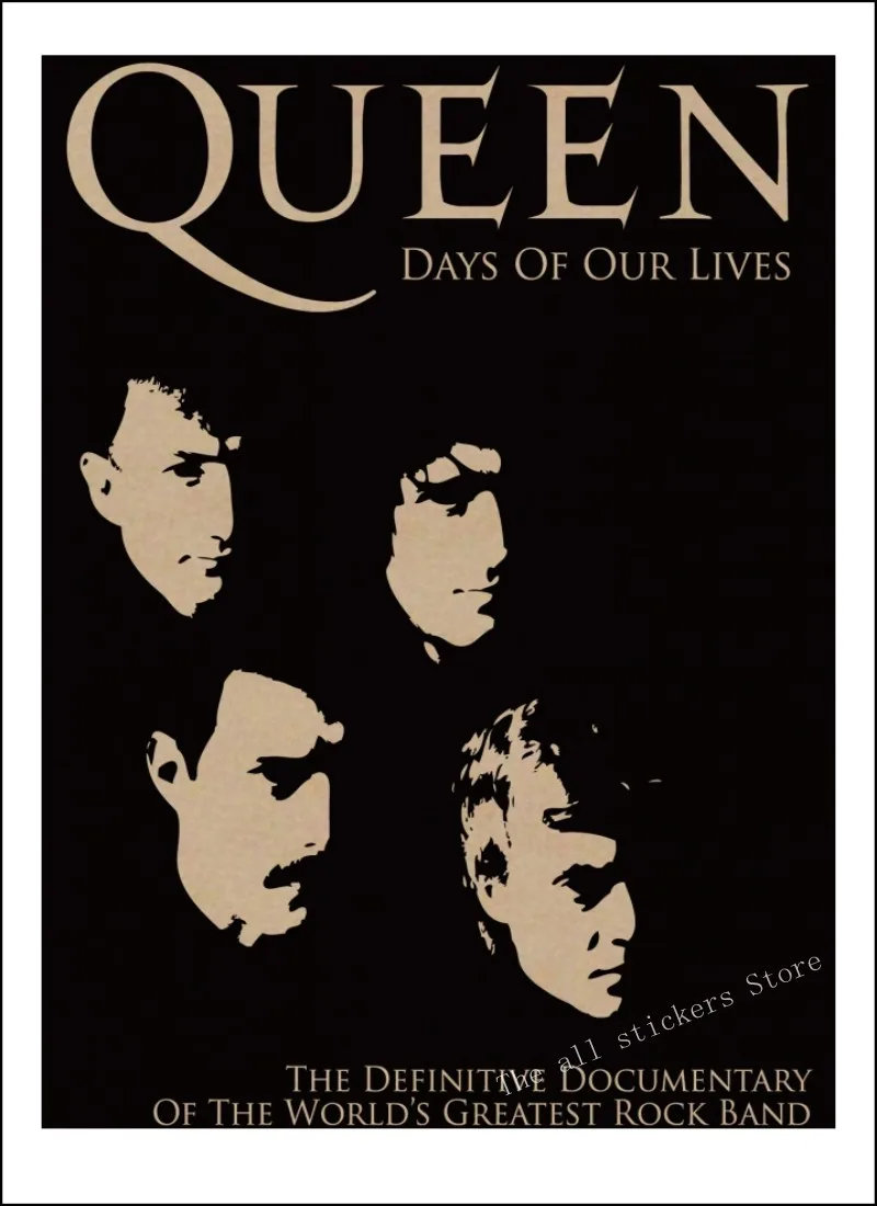 С группой Queen музыкальный крафт Бумага плакат Винтаж высокое качество печатным рисунком основа декоративная настенная живопись Стикеры/910 - Цвет: 11