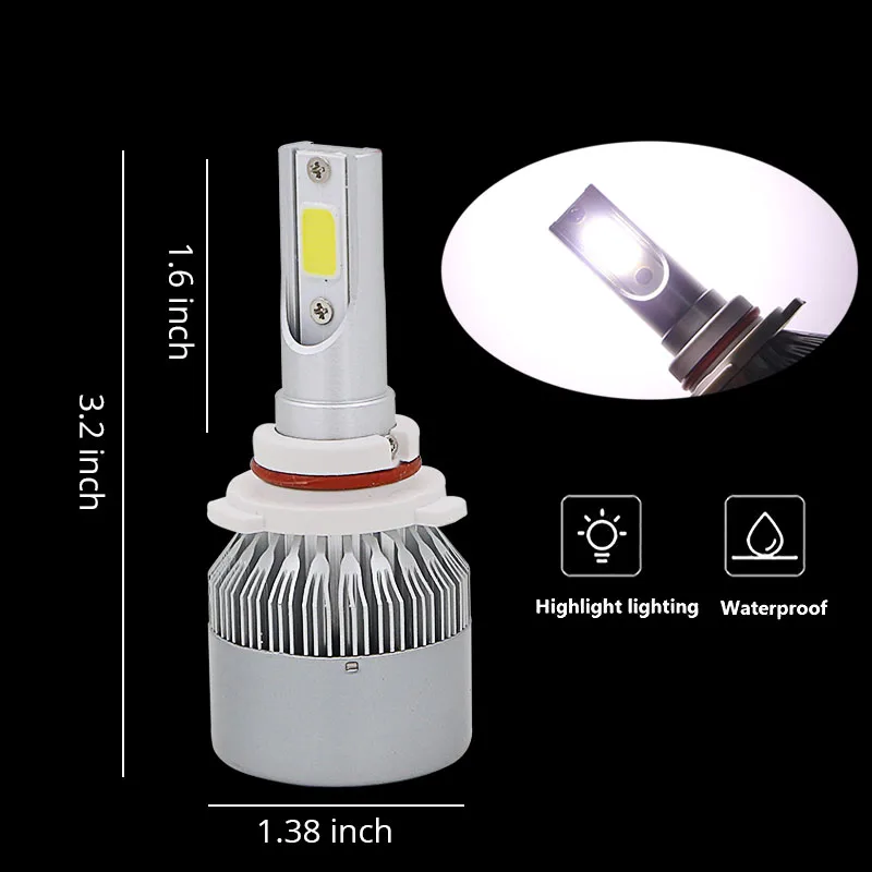 Edislight высокой мощности 72 Вт 7600LM светодиодный комплект фар ближнего света лампы для 2013 Toyota Avalon белый свет автомобиля фары