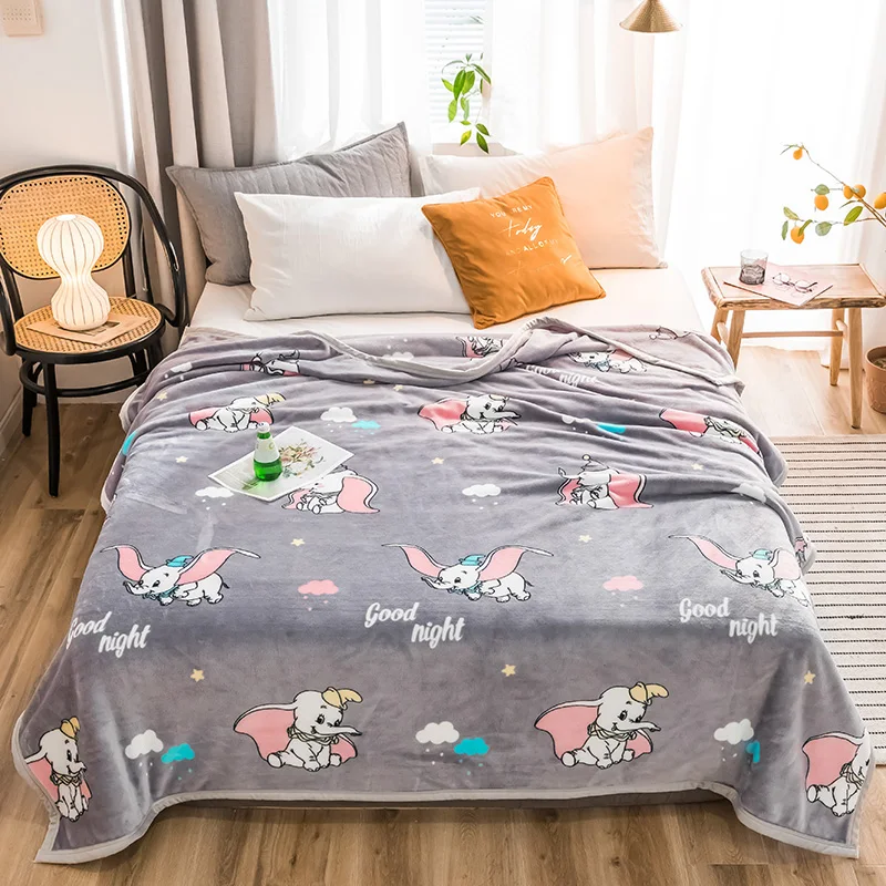 Elephant High quality Thicken plush bedspread blanket 200x230cm High Density Super Soft Flannel Blanket for the sofa/Bed/Car