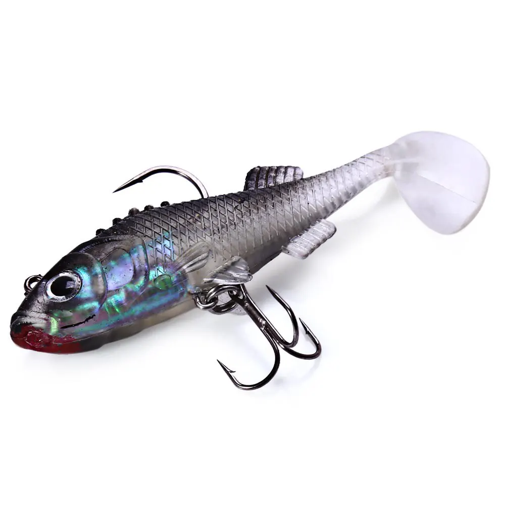 Free Shipping Cheap 7.6cm Fishing Lure Soft Bait Artificial Paillette