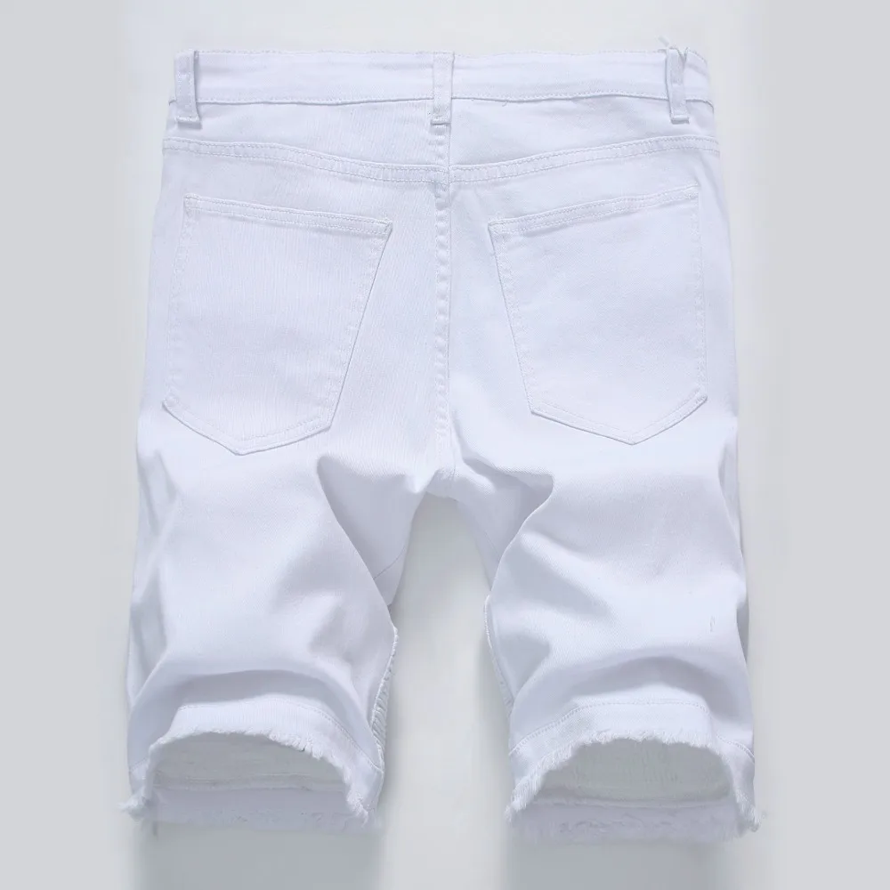 Новые шорты мужские рваные короткие джинсы Прямые хлопковые модные уличные шорты джинсовые мужские джинсовые большие размеры 28-42