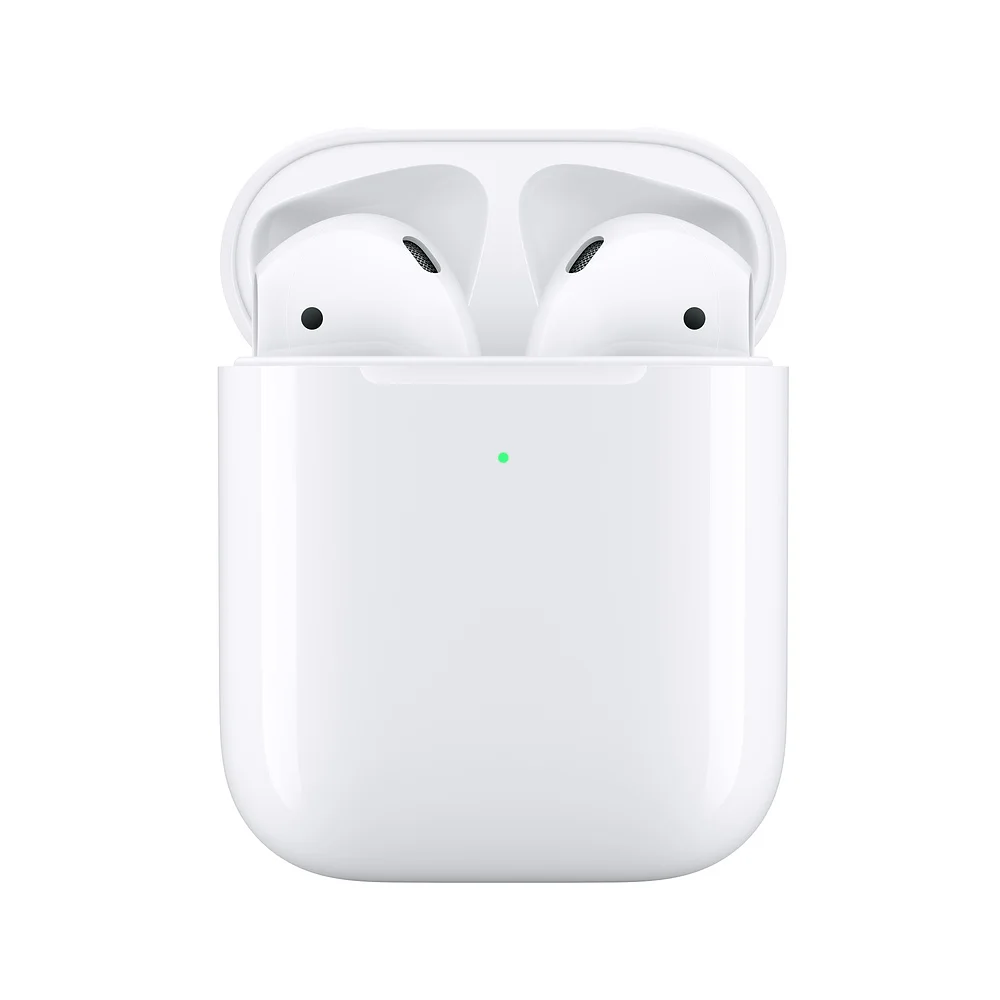 Apple AirPods 2nd с беспроводной зарядный Чехол | беспроводные наушники Bluetooth наушники для iPhone iPad MacBook iPod Apple Watch - Цвет: as photo