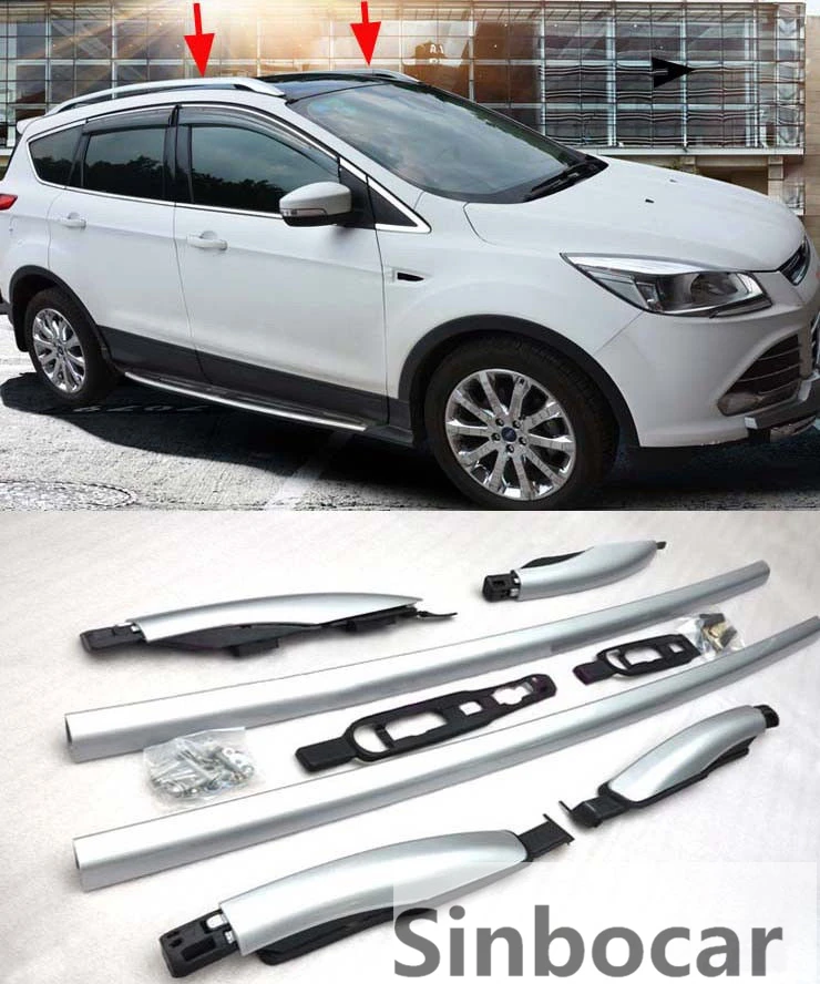 

Aluminium Roof Rack Rails Bars Luggage Carrier For Ford Escape Kuga 2013 2014 2015 2016 2017 Free Shipping