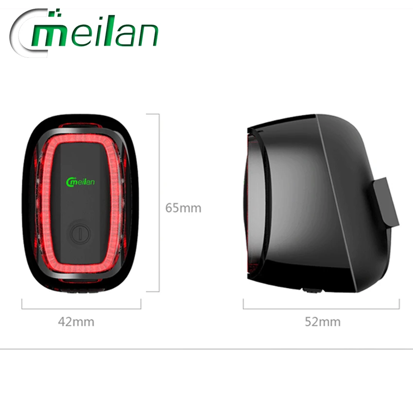 Cmeilan X6 Smart Bike tail Light Bicycle rear back led Light  rechargeable 6models CE RHOS FCC Certification Hot sell 
