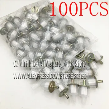 

100PCS Motorcycle Oil Filters Petrol Gas Gasoline Liquid Fuel Filters ATV Motorbike Car Dirt Pocket Bike Scooter Fuel Filters