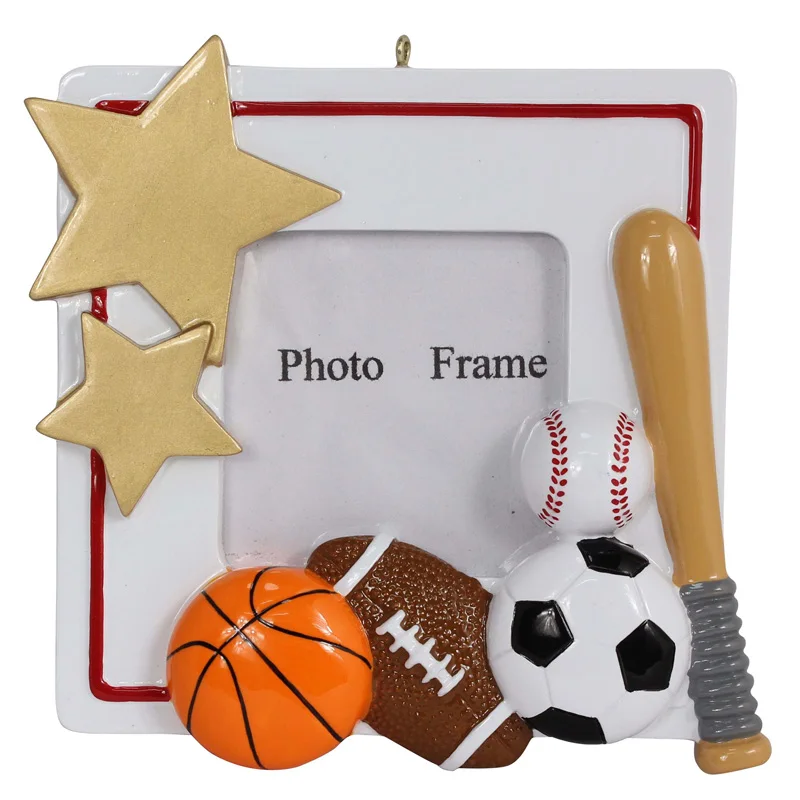 Personalized polyresin glossy Sports Photo frames that can use cadre