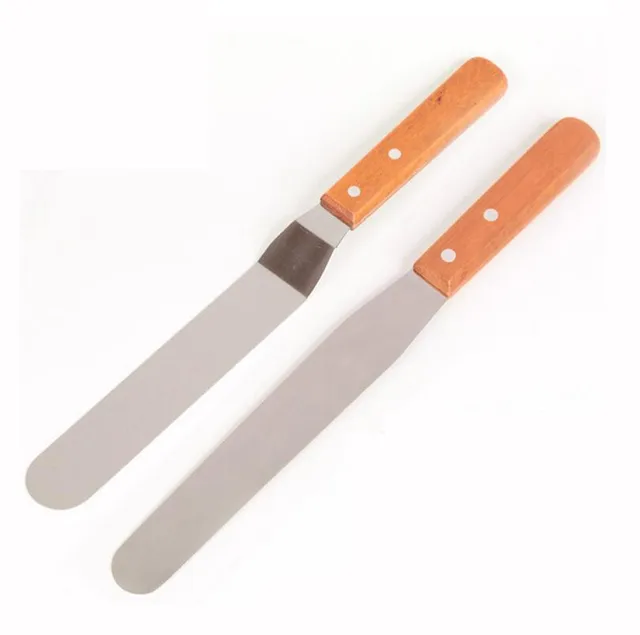 Buy 8Inch Wooden Handle Spatula Kiss Trowelling Baking Kitchen Tool For Plane