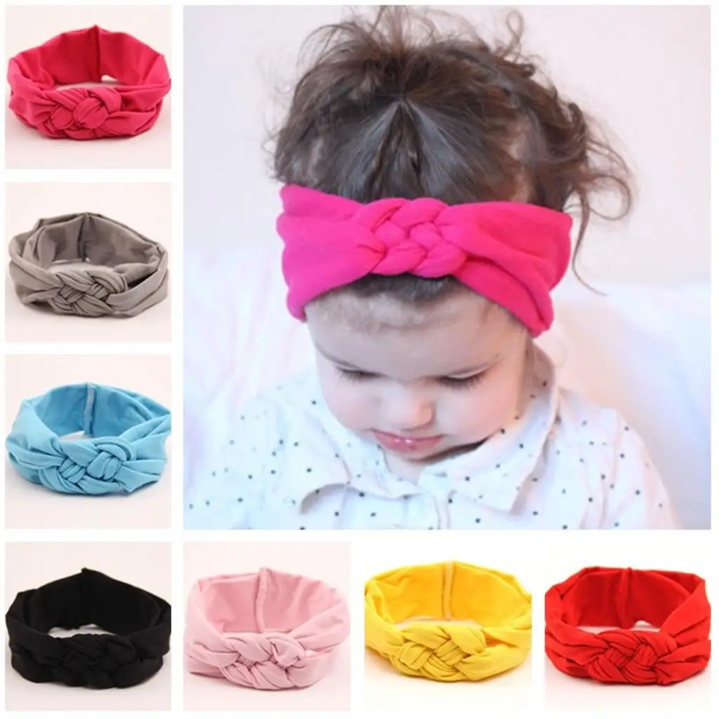 Soft Toddler Infant Girls Baby Kids Hairband Turban Knitted Knot