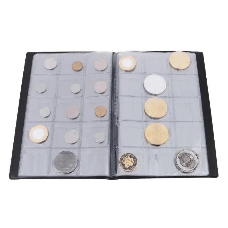 

10 Pages 150 Pockets Large Coin Album PVC Coins Holders Storage Money Collection Book Gift for Coins Collector Home Decoration