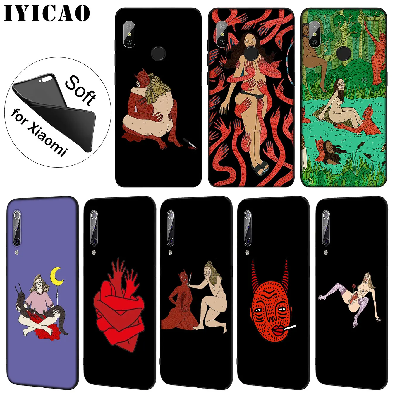 

IYICAO polly nor Soft Silicone Phone Case for Xiaomi Mi 9 SE 9T CC9 CC9E 8 A3 Pro A1 A2 Lite pocophone f1 MAX 3 mi9 mi8 mia2