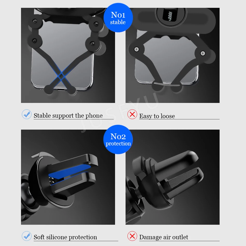 Универсальный автомобильный держатель для телефона для iPhone X, XS, Max, XR, samsung, huawei, авто захват, автомобильный держатель для телефона на вентиляционное отверстие, Гравитационный держатель для мобильного телефона