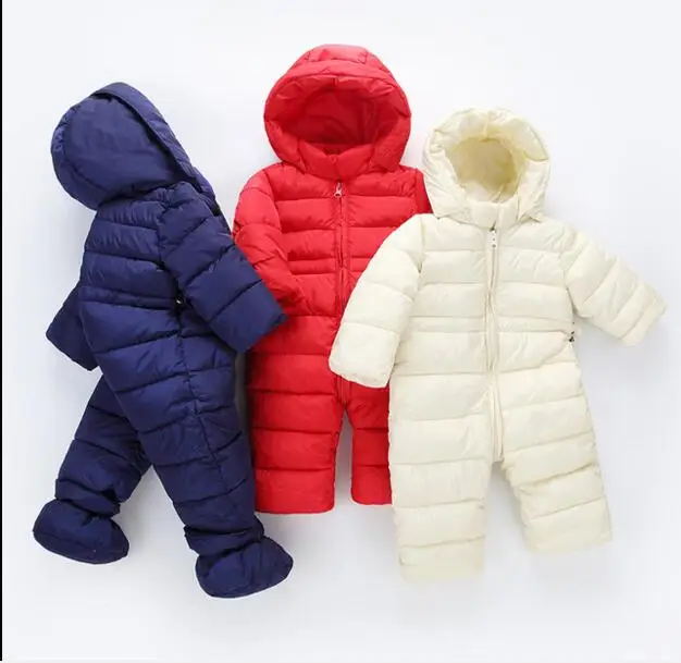 

2018 brand newborn winter baby girl clothes boy clothing light cotton coats spring jumpsuits kidsr snowsuit Snow Wear warm rompe