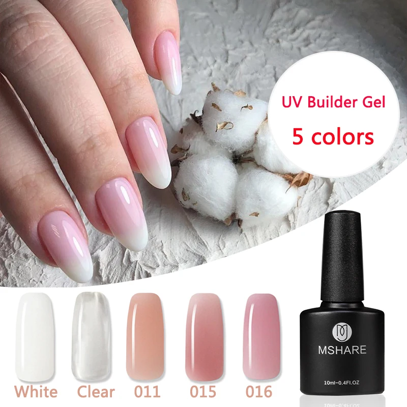 MSHARE Builder Gel Lacquer Camouflage Quick Extension Glue UV Clear Nail Acrylic Nails Semi Permane