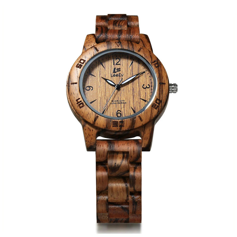 

Wooden Watches Luxury Brand Dual Display Quartz Watch for Women's Luminous Pointer Watch Sale