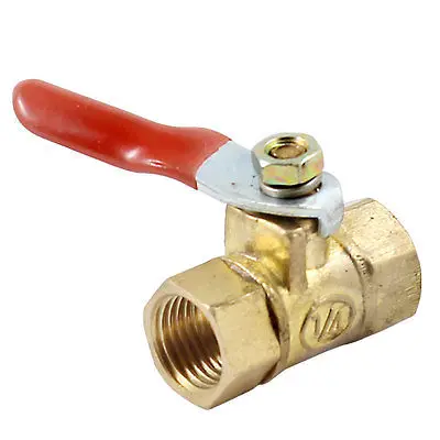 

1/4PT Female to Female Threaded Red Handle Compression Lever Ball Valve