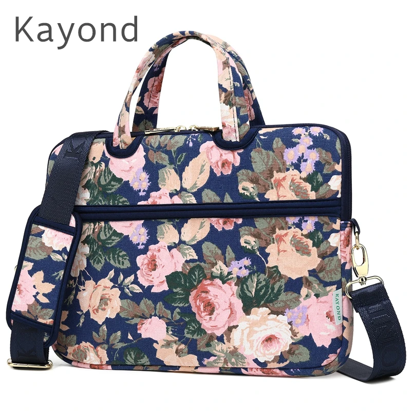 2020 New Brand Messenger Bag Handbag, Camellia Laptop Case 13",14",15