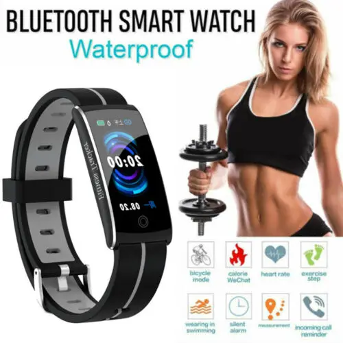 Smart Watch Bracelet Heart Rate Blood Pressure Monitor Fitness Tracker Bluetooth