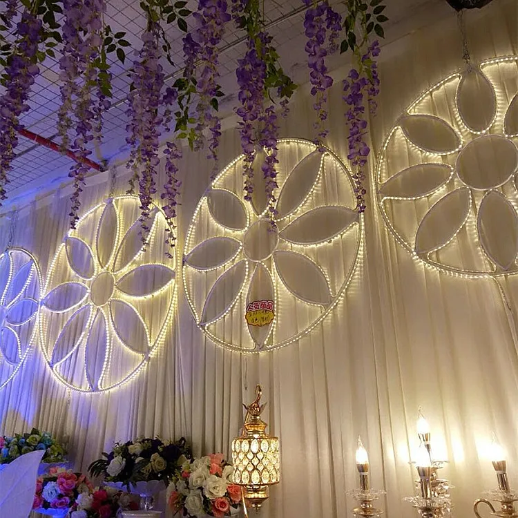 

5 sets The wedding background wall flower/ Wedding background lights