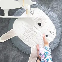 95 см детская игра коврики круглый ковры коврик, мат Хлопок Кролик Ползания одеяло пол для детской комнаты украшения детские подарки