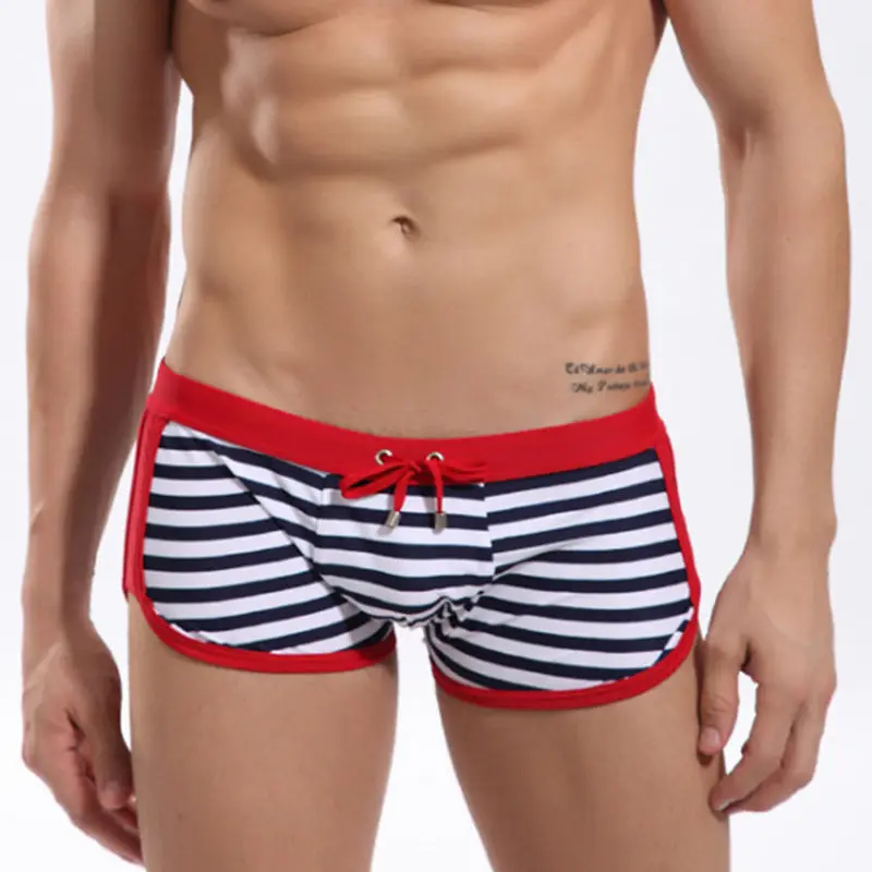 

Striped Swimwear Mens Swim Briefs Swimming Trunks Sexy Hot Gay Swimsuit Man Bikini Bathing Beach Surf Swim Wear Shorts zwembroek