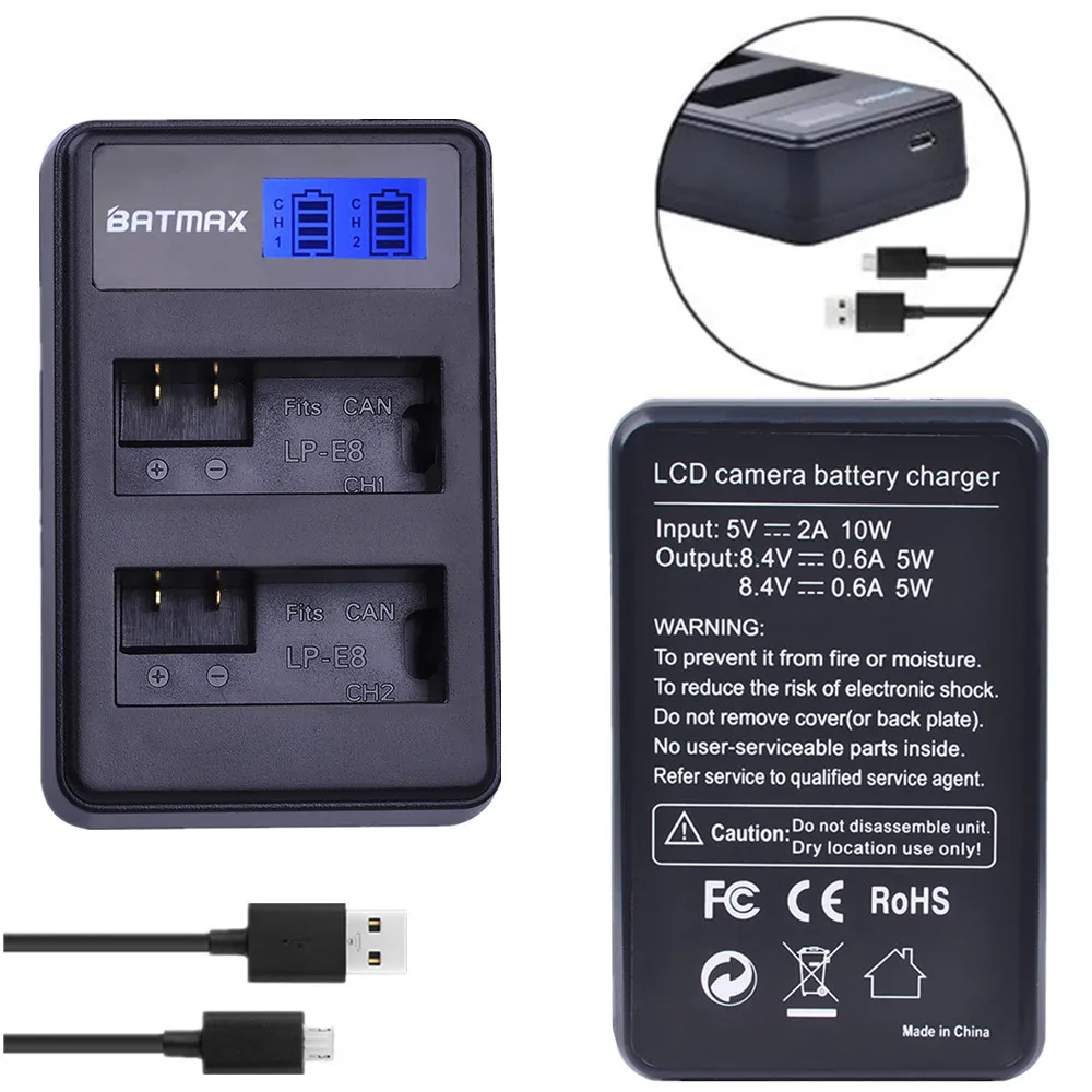Buy LPE8 LP E8 LP E8 LCD Display USB Battery Charger