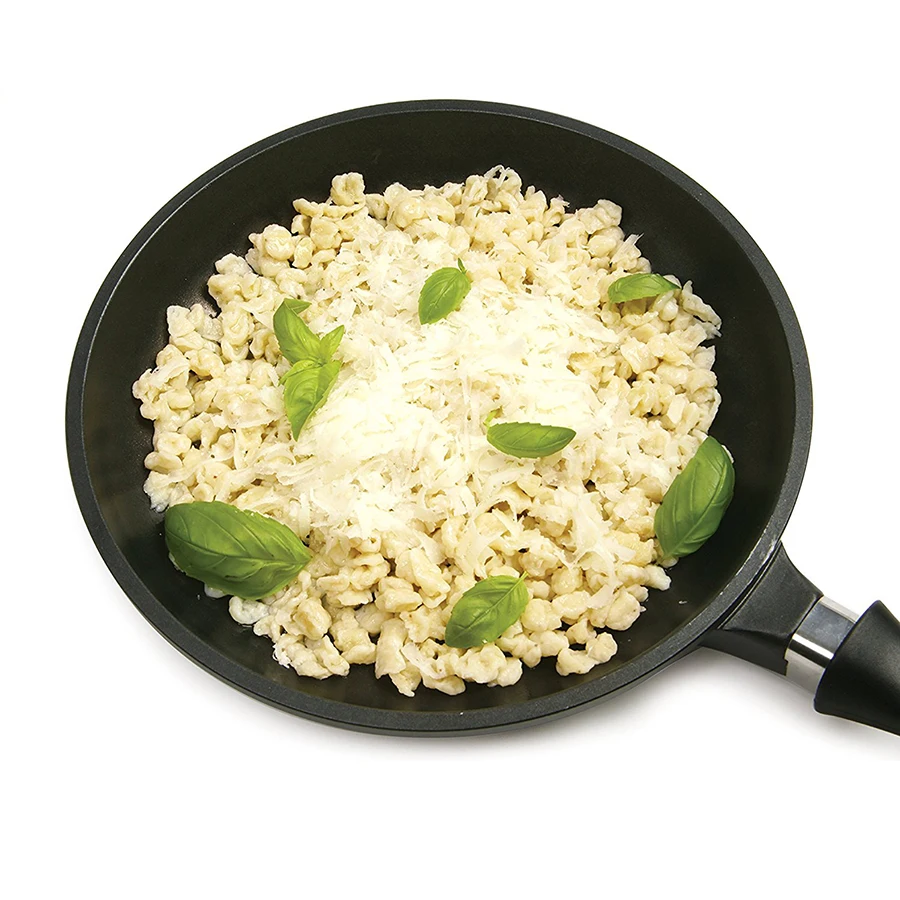 Нержавеющая сталь Spaetzle Чайник крышка со скребком Германия яйца лапша клецки домашняя кухня производителя паста инструменты для приготовления пищи аксессуары