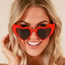 Женские солнечные очки в форме сердца «любящее сердце» Солнцезащитные очки женские солнцезащитные очки "кошачий глаз" Винтажная, брендовая, дизайнерская женская оттенков женские солнечные очки