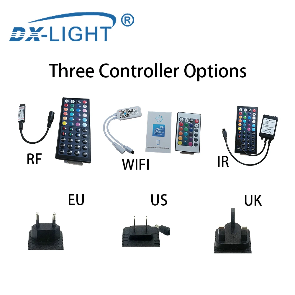 5 м 10 м WI-FI музыка Управление Светодиодные ленты света DC12V SMD5050 Водонепроницаемый гибкий RGB лента света ИК/RF/wifi контроллер led лампа