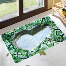 3D Nano Polyester PVC Tür Matte Personalisierte Matten Wohnzimmer Bedrom Anti-slip Mat Mode 3D Falle Gedruckt Teppich 40*60 cm