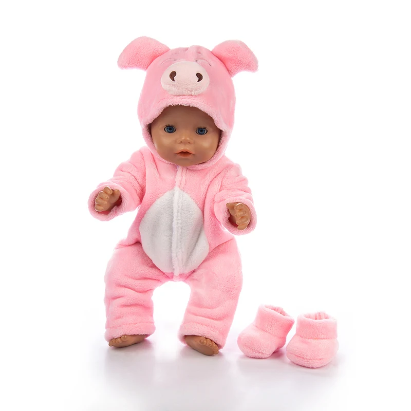 Born New Baby Fit 18 дюймов 43 см мальчик девочка мышь корова порошок Свинья Синий лисица