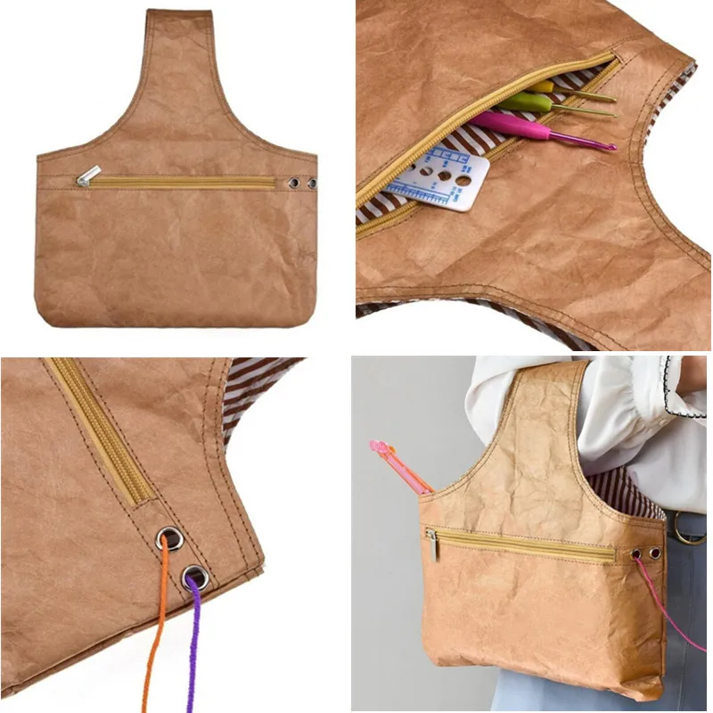 Пряжа мешок вязание запястье сумка сумочка тоут для DIY поставки шерсть держатель вязальные крючки швейная сумочка