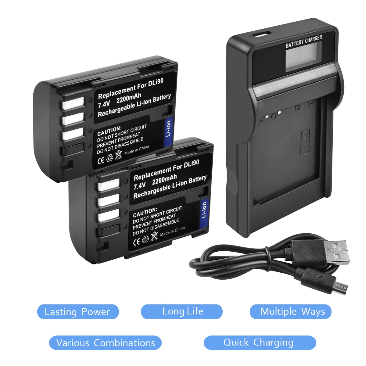 2X7,4 V 2200 мА/ч, D-LI90 DLI90 D LI90 Батарея+ зарядки с светодиодный для Pentax K-7 K-7D K-5 K-5 II 645D K01 z1 K-3 K-3 II L50