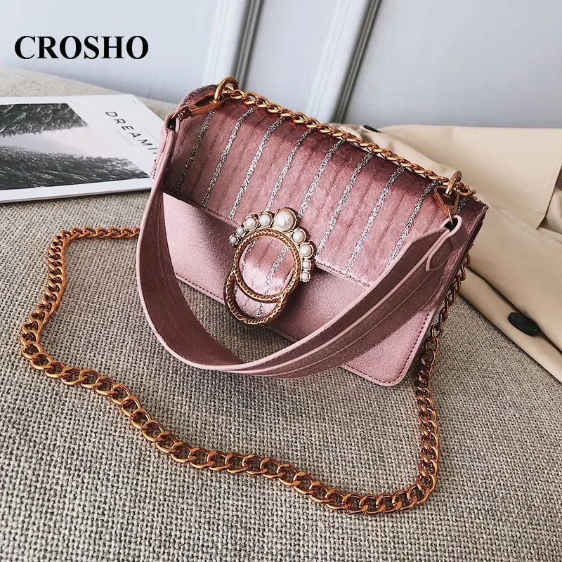 

CROSHO Simple Chain Bag with One Shoulder Across The Body Is A Fashionable Small Square Bag