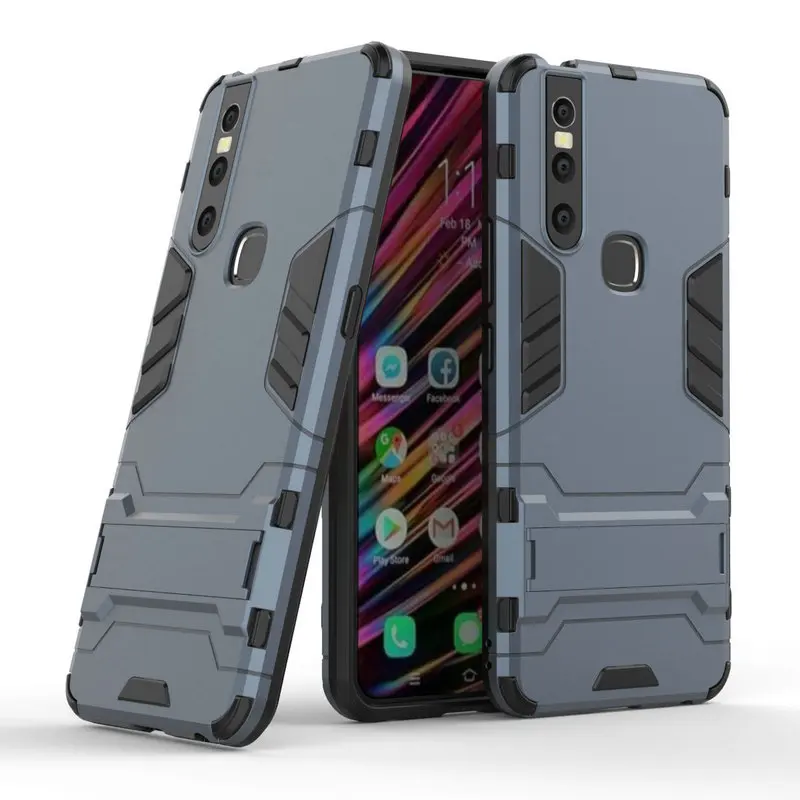 For vivo V15 3D Combo Armor Case for vivo V15 for vivo V15 Pro Shockproof Phone Back cover Case Fundas Coque Etui>