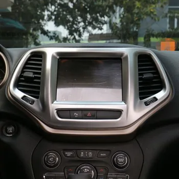 

dashboard gps screen air conditioner outlet vent decorative sticker trim cover for cherokee Interior Accessories