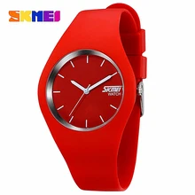 Mujeres del reloj SKMEI marca de relojes de cuarzo de cuero de Moda de lujo Casual sport Lady relojes mujer relojes de las mujeres Vestido de La Muchacha 9068
