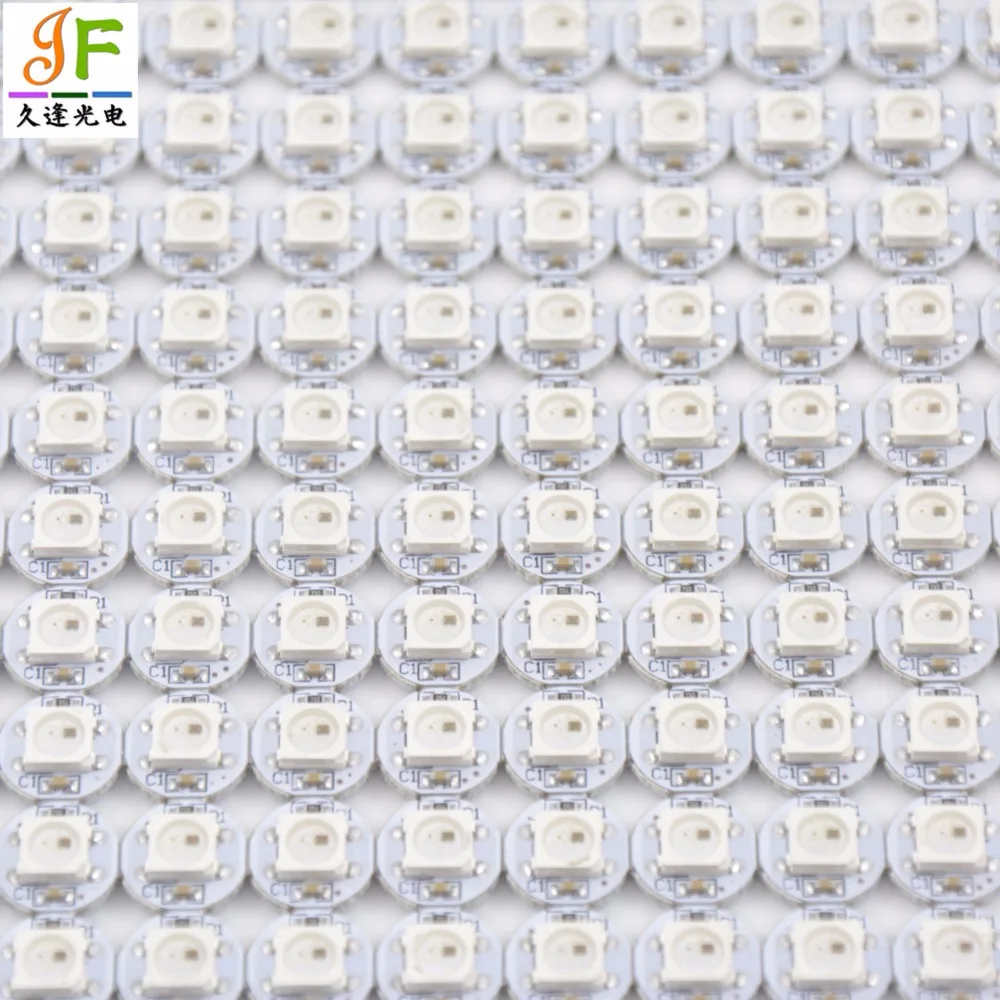 100 шт. WS2812B SK6812 4 контактный светодиодный чип с черным белым PCB радиатор (10 мм * 3 мм)