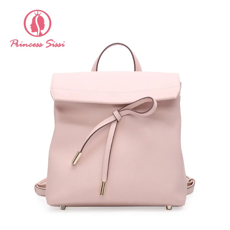 

Princess Sissi Luxury Brand Leather Women Backpack Casual School Bags For Teenagers Girls High Quality Female Travel Back Pack