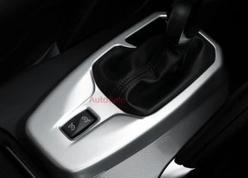 

For Renault Koleos 2017 Matte ABS Chrome / Carbon fiber color plastic Left-han Drive Inner Gear Box Panel Cover Trim 1pcs
